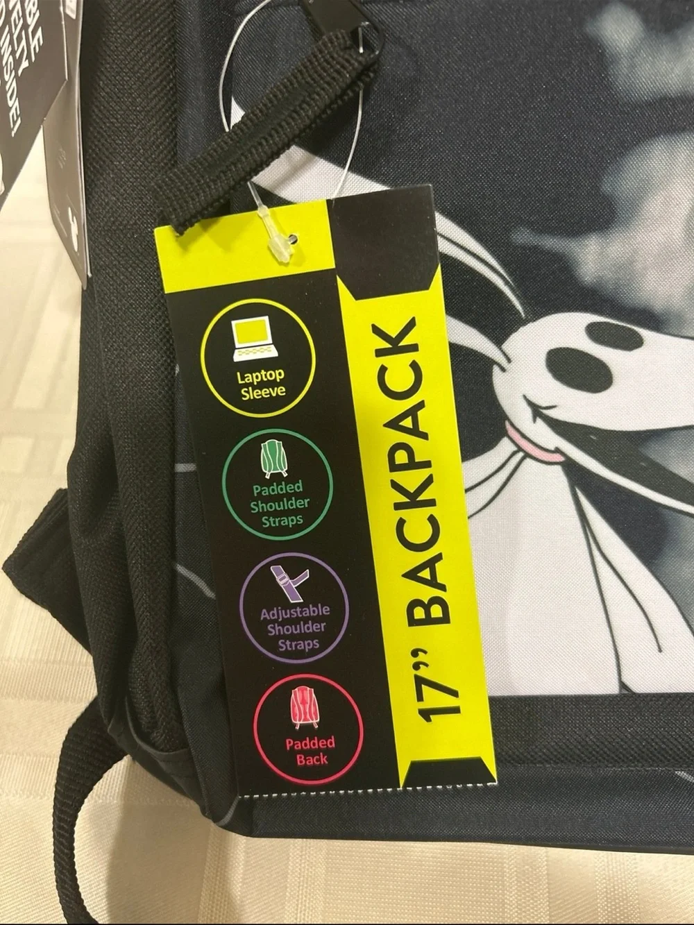 Disney The Nightmare Before Christmas Kids Black, White & Orange Backpack